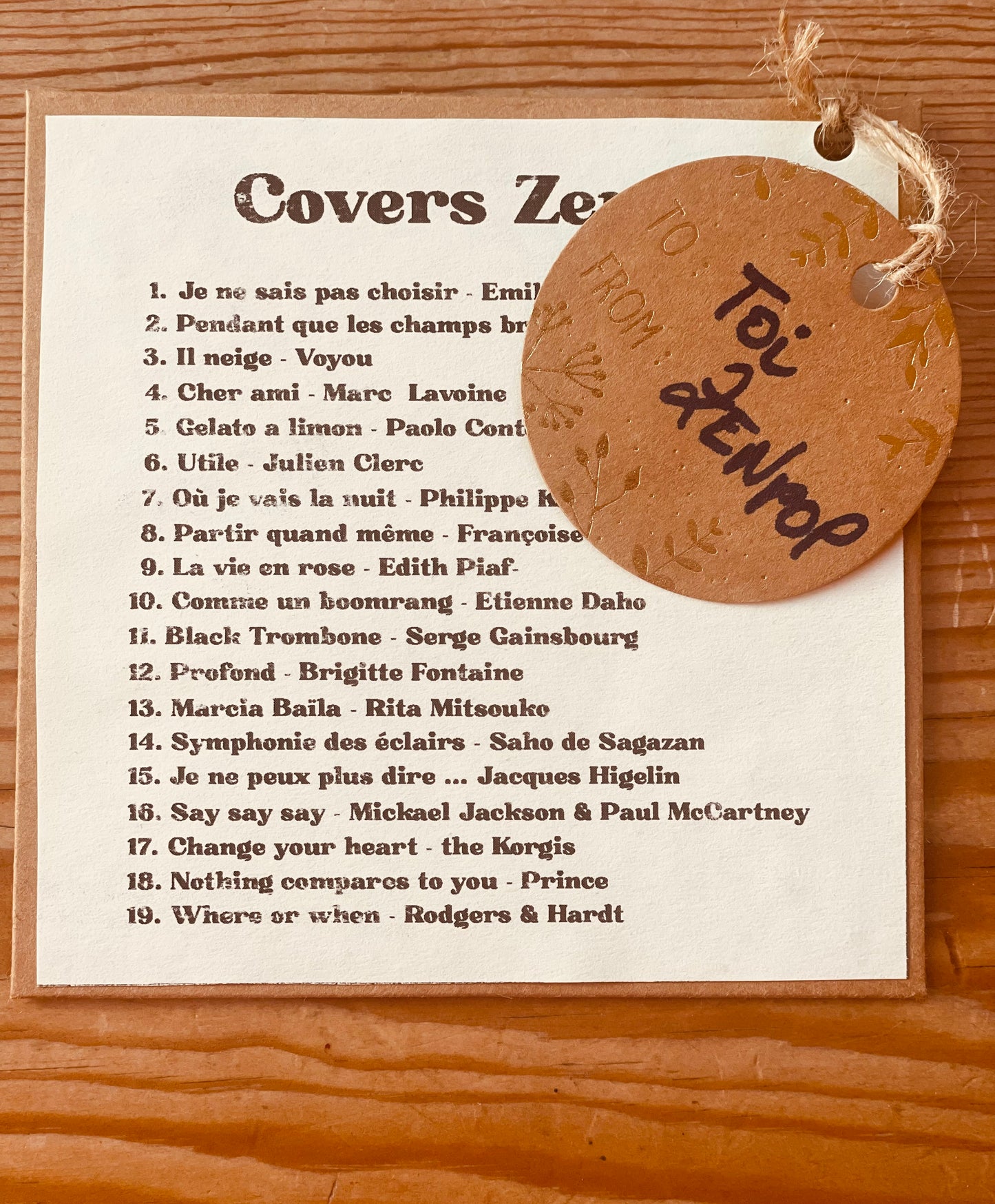 Le CD Collector en édition TRÈS limitée : 30 exemplaires numérotés + dédicace (frais de port inclus)